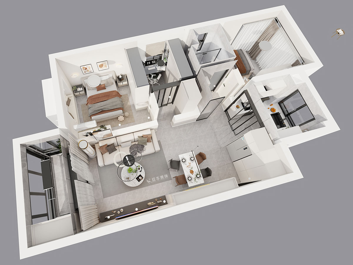 吴波｜中交锦致1-1004（北区）-83㎡-现代风格｜3室2厅1卫｜旧房装修｜定制家｜全包11